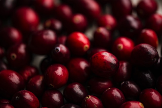 rich red cranberries