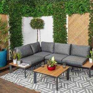 Antibes - Aluminium framed Corner Sofa Set and Coffee Table