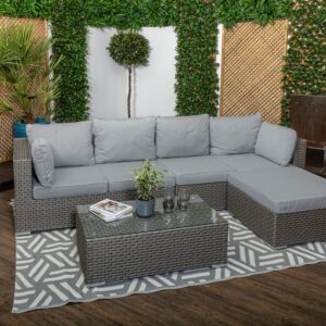 Monte Carlo - High Back Sofa Set with Coffee Table and Stool