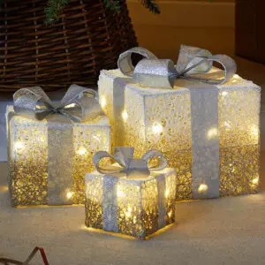 Sparkly Gift Boxes - Gold