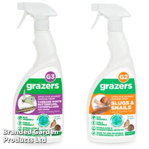 Grazers G2 & G3 Slug, Snail and Caterpillar Repellant - Duo Pack