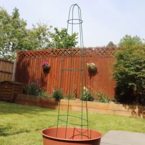 SPECIAL DEAL - Metal Pyramid Garden Obelisk - 92cm Tall